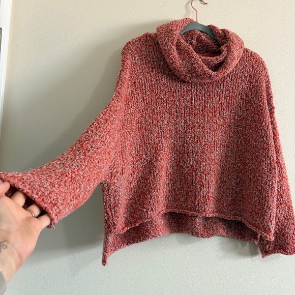 Free People Turtleneck Sweater Women’s Oversized BFF Pullover, Orange, X-Small - Picture 4 of 13